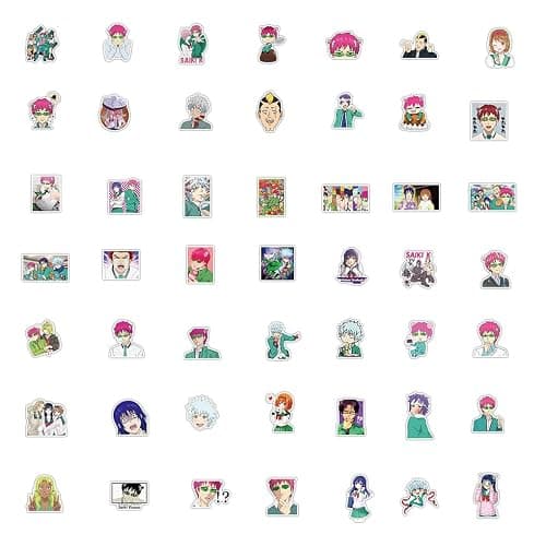 Saikik Stickers, 50 Pcs Saikik Figure Vinyl Waterproof DIY Sticker Decals for Party, Water Bottle Scrapbook Laptop Skateboard Computer for Teens Students thumbnail 4