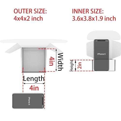 Lmuze Small Pink Shipping Boxes for Small Business Pack of 25-4x4x2 inches Cardboard Corrugated Mailer Boxes for Shipping Packaging Craft Gifts Giving Products - 4"x4"x2"/25-pack - Pink thumbnail 2