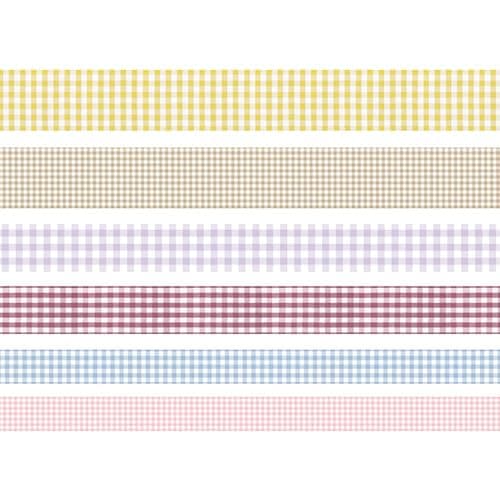 YUBBAEX 6 Rolls Plaid Washi Tape Set Basic Grid Masking Decorative Tapes for Arts, DIY Crafts, Journals, Planners, Scrapbooking, Wrapping (Basic Plaid) thumbnail 4