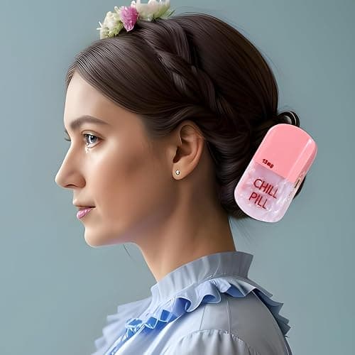 Qianyu Chill Pill Hair Claw Clip Pharmacy Funny Hairs Clip Personalized Hairs Claw Funky Summer Accessories Pink Novelty Nurse Acetate Barrettes for Woman Gift Thick Thin Hair Styling Halloween thumbnail 5