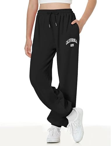 EXARUS 3 Pack Girls Sweatpants Joggers Sweat Pants Cute Baggy Tween Trendy Clothes Teen Preppy with Pockets thumbnail 5