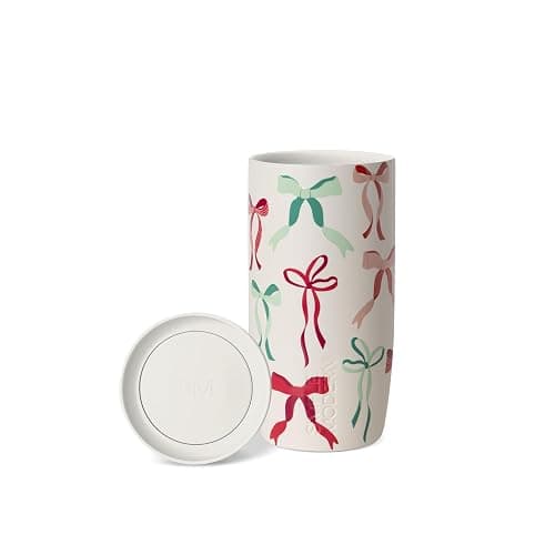 Simple Modern Voyager Signature | Christmas Travel Coffee Mug Tumbler with 360° Lid | Ceramic-Lined Insulated Stainless Steel Cup | Holiday Gifts for Women Men Her Him | 16oz | Ribbon Wonderland - Image 1