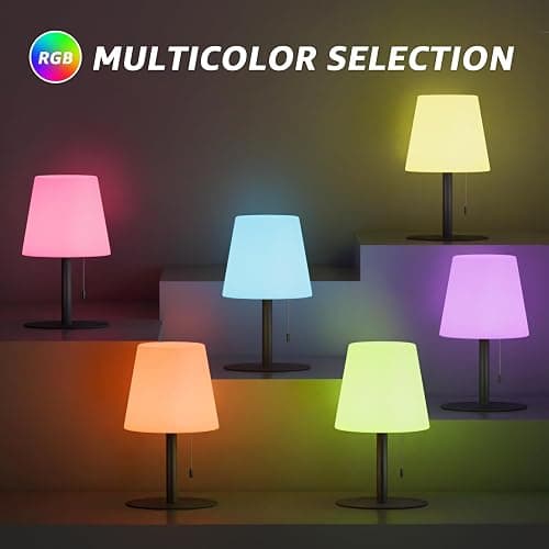 uuffoo Shower Lamp Waterproof 8 Colors, Shower Light Rechargeable Cordless Battery Operated, LED Outdoor Table Lamps Dimmable Portable for Indoor Outdoor Bathroom Home Patio (Black) thumbnail 2
