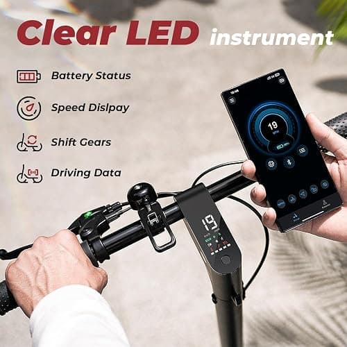 Electric Scooter, 350/800/1000W Motor, Max 18/25/37 Miles Long Range, 22/28 MPH Top Speed, 8.5"/10" Tires, 264/330 Lbs Load, Off Road Electric Scooter, E Scooter for Adults, UL 2272 Tested thumbnail 7