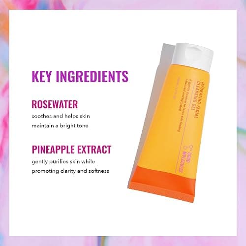 Good Molecules Hydrating Facial Cleansing Gel - Face Wash with Rosewater and Pineapple Extracts to Brighten, Cleanse, and Moisturize - Facial Cleanser, Skin Care thumbnail 3