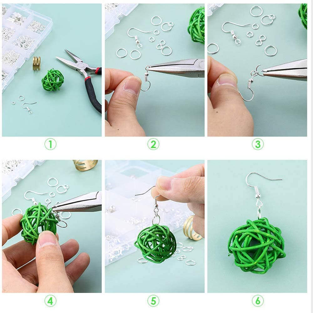 Naturezhen Jewelry Making and Repair Tools Kit, Bracelets Necklaces Accessories, Earring Making Kit, Craft Supplies with Pliers, Jewelry Findings Starter Kit (Silver) thumbnail 7