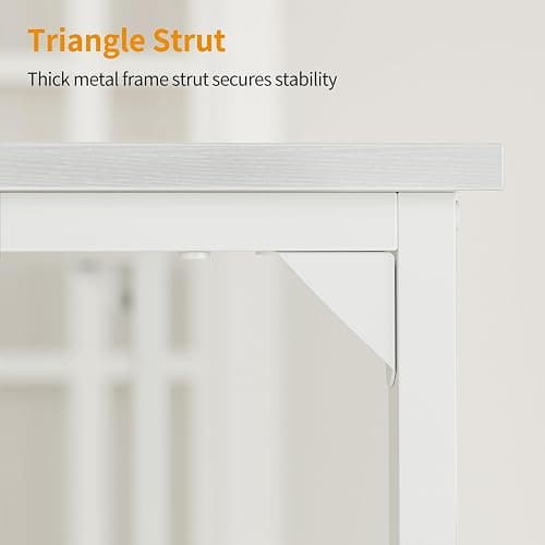 CubiCubi Computer Desk, 32 inch Home Office Small Desk, Modern Style PC Table for Home, Office, Study, Writing, Pure White thumbnail 5