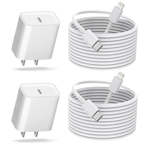 Fast iPhone Charger, [MFi Certified] 2Pack 10FT Extra Long Quick USB C to Lightning Cable Cords + 20W PD USB C Charger Block Fast iPhone Charging Adapter for iPhone 14 Pro Max/Plus/13/12/11/XS/XR/X/SE - Image 1