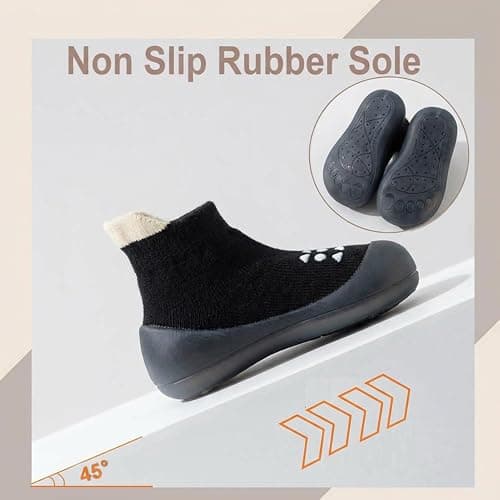 Hstyle Baby Sock Shoes Toddler Walking Shoes Infant Non-Slip Slippers Soft Rubber Sole Sneakers for Baby Boys Girls thumbnail 4