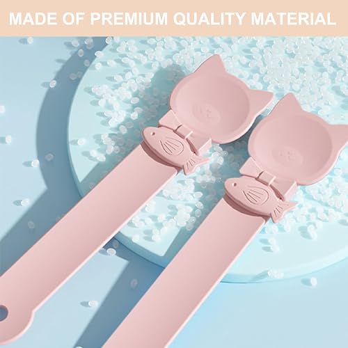 PETPAWLOVELY-1PCS Cat Treat Spoon Squeeze,Cat Strip Feeder spoon,Multi-Function Dispenser spoon,Easy Feeding Spoon for Licky Treats,Pet Food Spoon for Wet Food(Pink) thumbnail 7