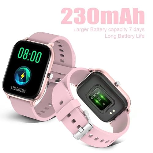 Smart Watch for Men Women Compatible with iPhone Samsung Android Phone 1.69 inch Full Touch Screen IP68 Waterproof Bluetooh Fitness Tracker Heart Rate/Sleep Monitor (Pink) thumbnail 7