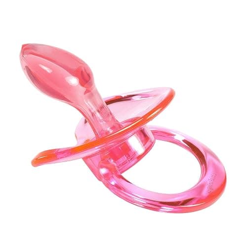 LittleForBig BigShield Adult Sized Pacifier Candy Gloss Pacifiers Set - Pink and Green thumbnail 3