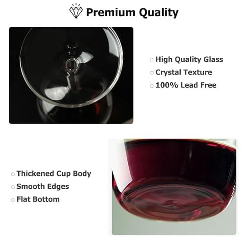 ZORTUNG Upside Down Wine Glass Unique Cute Fancy and Funny Red and White Long Stem Wine Glasses Fun and Cool Wine Gift for Women Or Men for Birthday and Holidays and for Party or Wedding 14 Fl Oz thumbnail 7