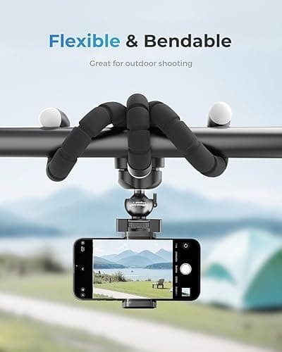 Acuvar Flexible Phone Tripod Universal Smartphone Tripod Stand Portable Lightweight Mini Stabilizer with Adjustable Phone Mount Holder for iPhone Android Camera Vlogging ContentCreation TikTok&YouTube thumbnail 3