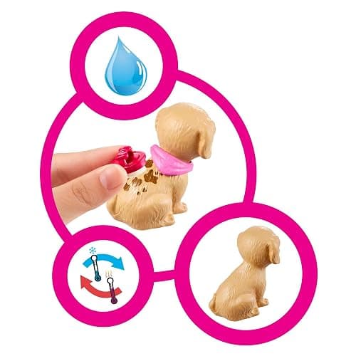 Barbie Doll (11.5-in Blonde) and Pet Boutique Playset with 4 Pets, Color-Change Grooming Feature and Accessories, Great Gift for 3 to 7 Year Olds thumbnail 3