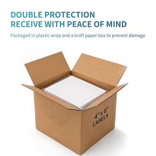 9527 Product Fanfold 4 x 6 Direct Thermal Labels White Perforated Shipping Labels, 500pcs per Stack,1 Stack thumbnail 7