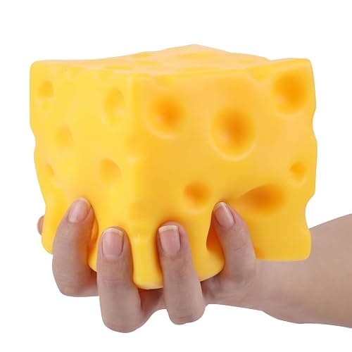 ORB Easy Sqweezy Super Cheesy - Squeeze This Big, Fun, Squishy, Slow Rising, Extra Soft Giant Block of Cheese for Stress Relief - Original Sensory / Fidget Novelty Toy and Gift for Kids and Adults thumbnail 3