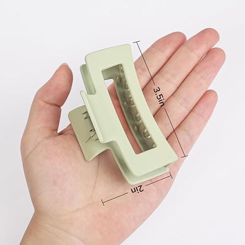 Vigorpace 12 Pack 3.5" Medium Hair Claw Clips for Women Girls Thick Thin Hair, Strong Hold Matte Square Hair Clips thumbnail 7