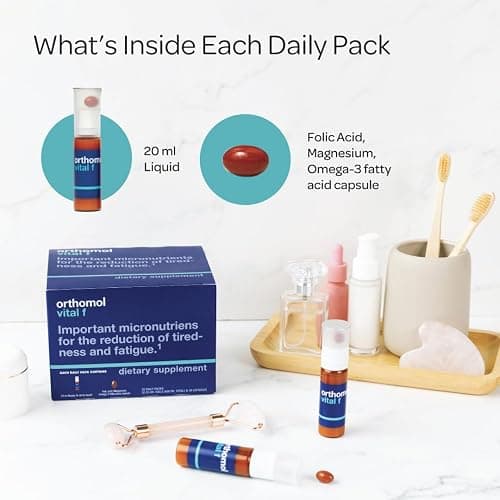 Orthomol Vital F Women's Multivitamin Vials, 30-Day Supply | Boosts energy & reduces fatigue, Supports vitality & immune health, Vitamins A-K plus folic acid & omega-3 thumbnail 5