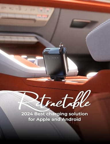 LISEN Retractable Car Charger, Lighting Deals of Today, Retractable Car Phone Charger for iPhone 17 Pro Max Air 16 15 14 13 12 Airpods, iPad, Samsung Pixel 10, Sale Prime for Day Deals Today 2025 thumbnail 3