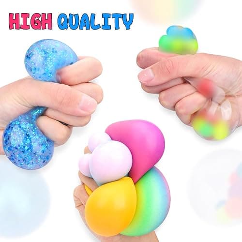 Stress Balls Set, Squishy Stress Ball, 4 Pack Squeeze Ball for Adults, Squeeze Ball for Adults Stress Relieve, Stress Relieve, Increase Entertainment thumbnail 3