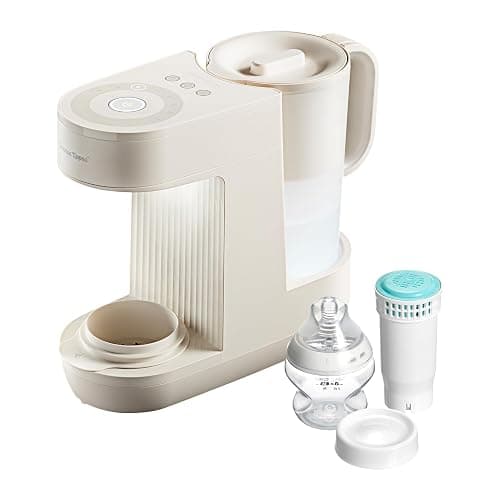 Tommee Tippee Perfect Prep Machine, Baby Bottle Formula Feed Maker with Antibacterial Water Filter, App Support, Day & Night Feed-Friendly Features, Chalk - Image 1