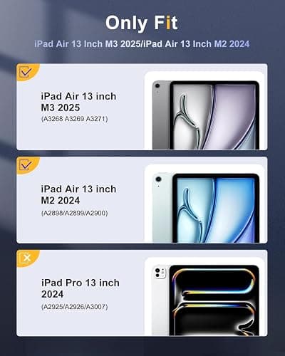 TiMOVO Case for New iPad Air 13 inch (M3/M2-2025/2024) with Pencil Holder, Slim Stand Protective Cover with Clear Transparent Back Shell for iPad Air 13 inch, Auto Wake/Sleep, Light Gray thumbnail 2