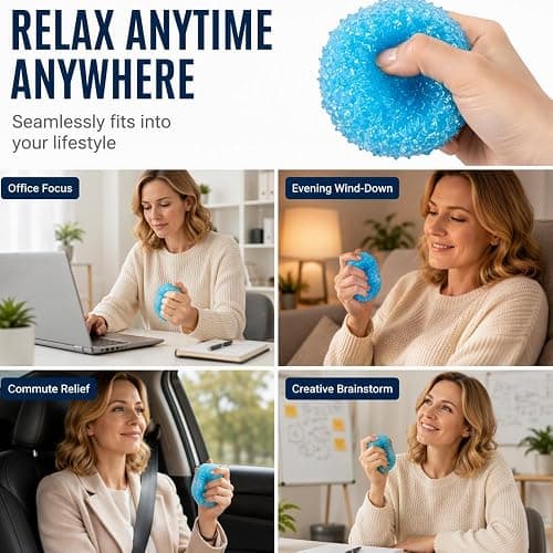 Crunchy Slushie Squishy Stress Ball, Upgraded Ice Slushie Squeeze Ball (1, #B) thumbnail 5
