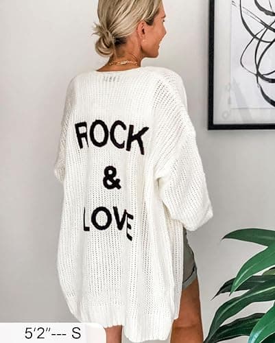 PRETTYGARDEN Women's Long Sleeve Open Front Knit Cardigans Sweaters Soft Loose Draped Coat Outerwear thumbnail 4