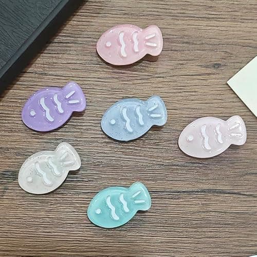 5 Pairs(10 Pcs) Super Cute Lovely Summer Cool Realistic Mini Ice Transparent Fish Hairpin Hair Clips Hair Decoration Women Girls Salon Hairstyle Hairdressing Grip -Fish thumbnail 4