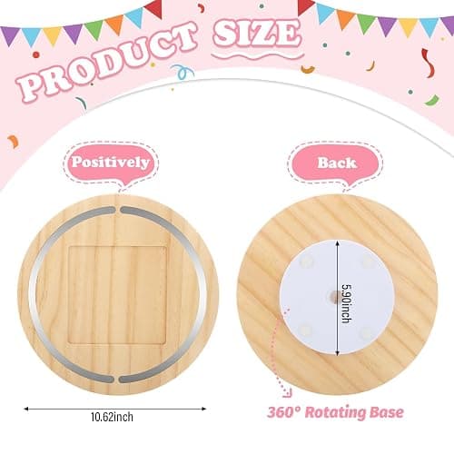 RZYLKA 360° Round Turntable for Tonies Box Organizer Storage Shelf, Magnetic Floating Shelves for Toniebox 1/2 Player Tonies Figures, Display Collection 10~15 Characters (Natura) thumbnail 7