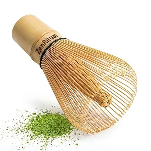 ARTDOU 100-Prong Bamboo Matcha Whisk (Chasen) - Traditional Green Tea Powder Stirrer & Mixer, Authentic Handcrafted Macha Wisk, Better Than Electric Frother for Matcha Latte, Kitchen Gift for Women - Image 1