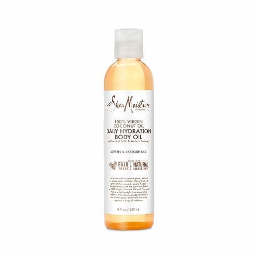SheaMoisture Daily Hydration Body Oil Virgin Coconut Oil For Dry Skin Paraben Free 8 oz - Image 1