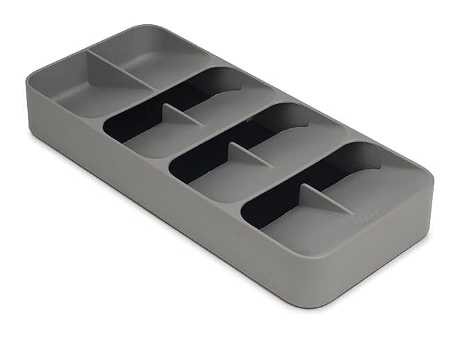 Joseph Joseph DrawerStore Compact Utensil Organizer For Kitchen Drawer Silverware, Flatware Tray, Grey thumbnail 4