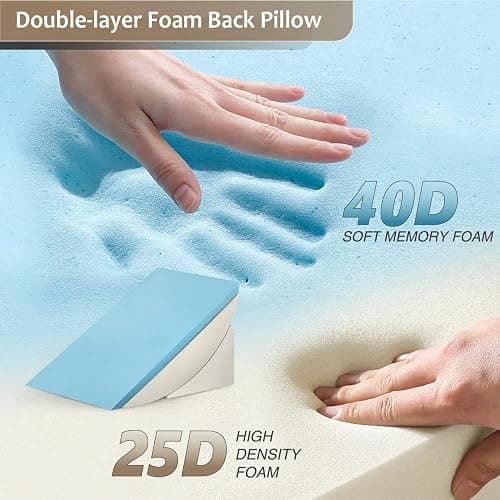 9PCS Orthopedic Bed Wedge Pillow Set for After Surgery Recovery, Body Positioners for Back and Leg Pain Relief, Adjustable Memory Foam Comfort for Sitting up in Bed, Ideal for Adult Acid Reflux & GERD thumbnail 7