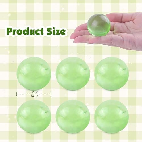 6 Pack Stress Ball for Adults, Mini Squish Balls Green Squeeze Toy Stress Relief Ball for Classroom Prizes Goodie Bags Stuffer thumbnail 3