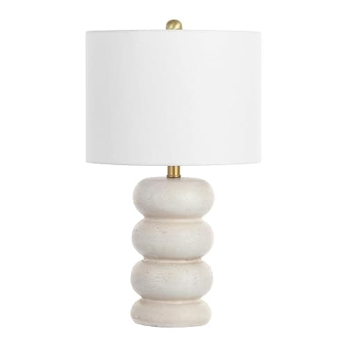 SAFAVIEH Lighting Collection Coco Cream/Brass Gold 22-inch Stacked Table Lamp for Bedroom, Living Room, Home Office, Desk, Nightstand (LED Bulb Included) thumbnail 4