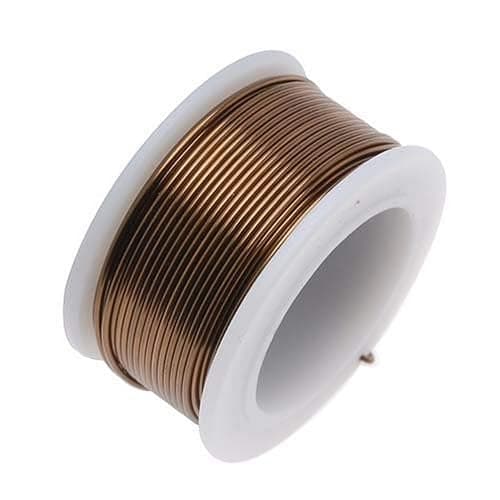 The Beadsmith Wire Elements Craft Wire – Tarnish Resistant, Soft Temper, Round, Vintage Bronze Color – 0.81mm, 20 Gauge, 10 Yard Spool – Jewelry Making, Wire Wrapping, Floral, & Other DIY Crafts - Image 1