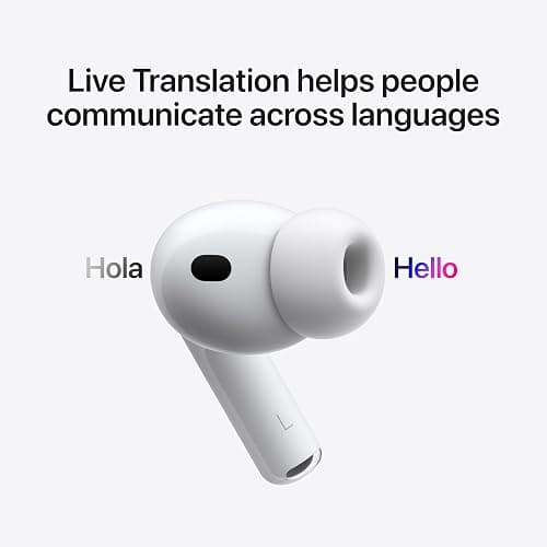 Apple AirPods Pro 3 Wireless Earbuds, Active Noise Cancellation, Live Translation, Heart Rate Sensing, Hearing Aid Feature, Bluetooth Headphones, Spatial Audio, High‑Fidelity Sound, USB‑C Charging thumbnail 5