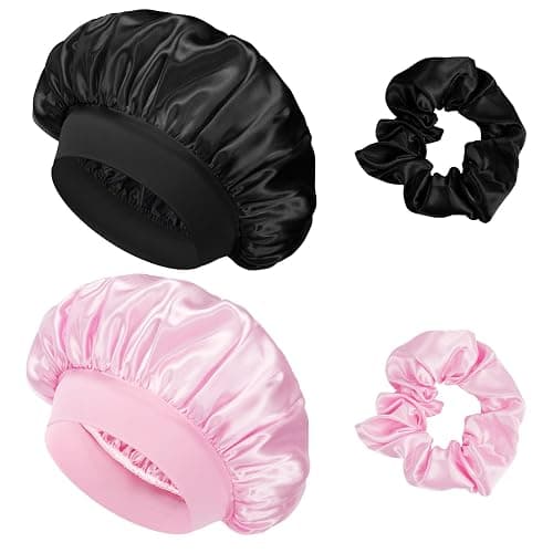 flintronic Satin Haarhaube, Satin Seiden Schlafmütze, Nacht Schlafhaube, Schlafhaube Haare Schützen, Satinhaube Zum Schlafen, Für Damen Und Mädchen - Image 1