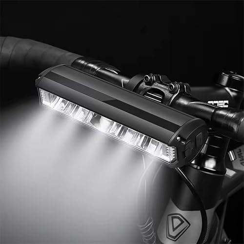 Bike Lights, 17 LED 25500 Lumen Bicycle Light with 4 Modes, 10000mAh USB Rechargeable Bike Light, Bike Headlight with Digital Power Display, Wide Beam Bike Lights for Night Riding - W605