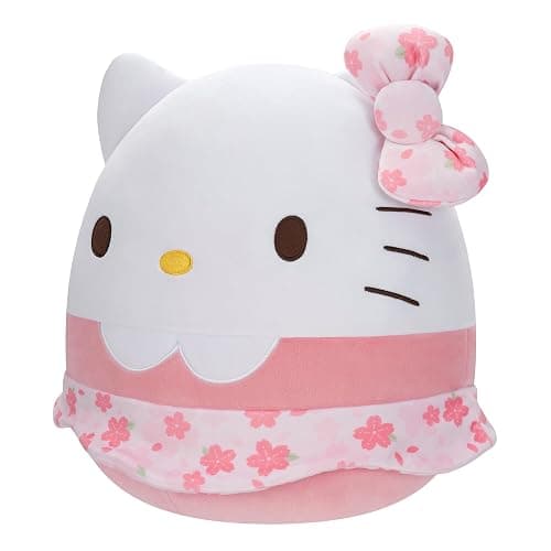 Squishmallows Original Sanrio 14-Inch Hello Kitty Floral Dress and Bow Plush - Medium-Sized Ultrasoft Official Jazwares Plush thumbnail 4