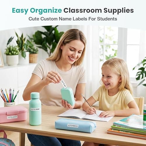 Phomemo Label Maker, D30 Bluetooth Mini Label Maker Machine with Tape | Portable Thermal Label Printer, Massive Template Font Icon Inkless Labeler Waterproof Labels for Home School Classroom Office thumbnail 2