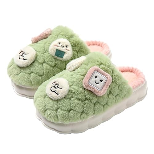 Thigies Damen Hausschuhe Winter Plüsch Warm Pantoffeln Herren Foam Slipper Rutschfest Flauschig Hausschuh - Image 1