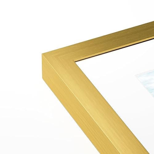PEALSN 12x16 Picture Frame, Display Pictures 8.5 x 11 with Mat or 12 x 16 without Mat for Wall Mounting Display, Photo Frames, Gold. thumbnail 6