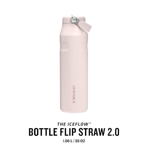 Stanley 1913 Flip Straw 2.0 Trinkflasche mit Strohhalm 1.06L - Thermobecher Kühlt 17 Stunden - 4 Tage Eisgekühlt - BPA-frei - Auslaufsicher - Für Getränkehalter - Spülmaschinenfest - Rose Quartz thumbnail 3