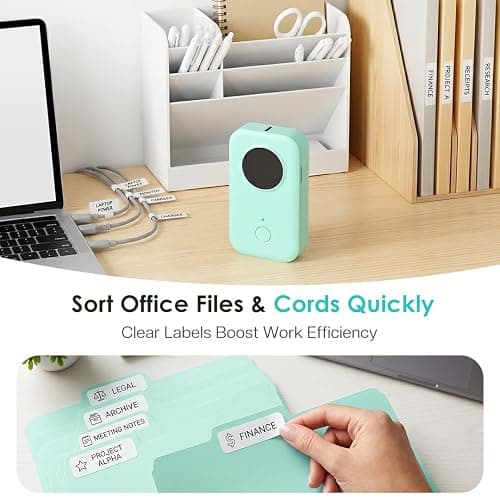Phomemo Label Maker, D30 Portable Bluetooth Label Maker Machine with Tape, Small Mini Label Printer, Multiple Templates Fonts Icon Labeler for Home, School, Office thumbnail 4