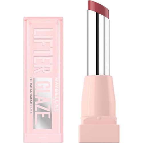 Maybelline New York Lifter Glaze High Shine Lip Oil Balm, Sheer Pink Plumping Gloss with Hyaluronic Acid, Non-Sticky 24HR Hydrating Lip Treatment, Shade: Berry Haze - Image 1