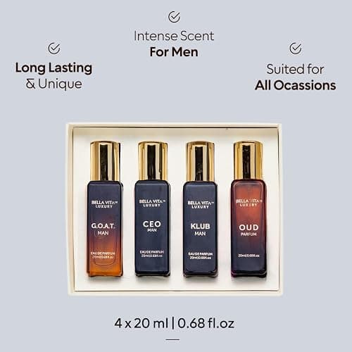 BellaVita Luxury CEO Man & Mens Gift Set Perfume Cologne for Men Combo| Long-Lasting Men's Cologne with Lemon, Lavender, Tonka & Agarwood Perfume for Men thumbnail 3