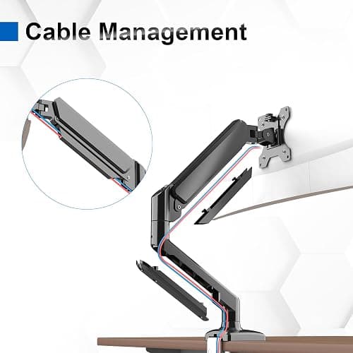 GRIFEMA GB2003-1, Support Ecran PC Moniteur de 13-32 Pouces, Bras Ecran PC VESA 75x75-100x100 MM, Rotation à 360°, Réglable en Hauteur, Charge Maximale de 9 KG, Noir thumbnail 5